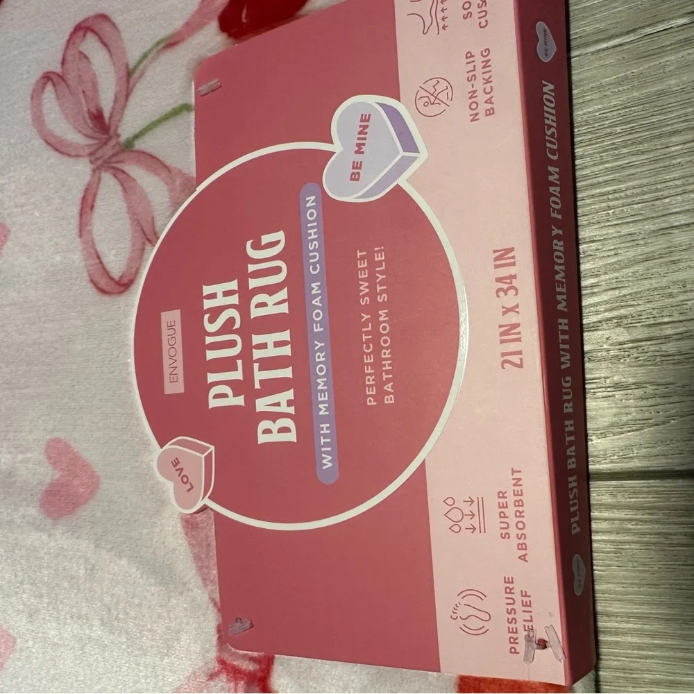 Cherry and Bow Plush Bath Rug